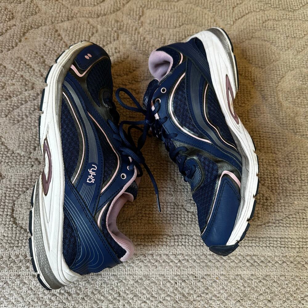 Ryka Sky Walk blue light purple lace up walking sneakers SIZE 9.5M - Picture 4 of 8